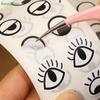 1000 Stück/Rolle Selbstklebende Augenaufkleber Mini Augenform DIY Aufkleber Schwarz Weiß Designs Halloween Party Kinderspielzeug Aufkleber