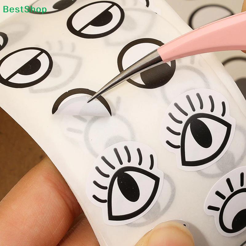 1000 Stück/Rolle Selbstklebende Augenaufkleber Mini Augenform DIY Aufkleber Schwarz Weiß Designs Halloween Party Kinderspielzeug Aufkleber