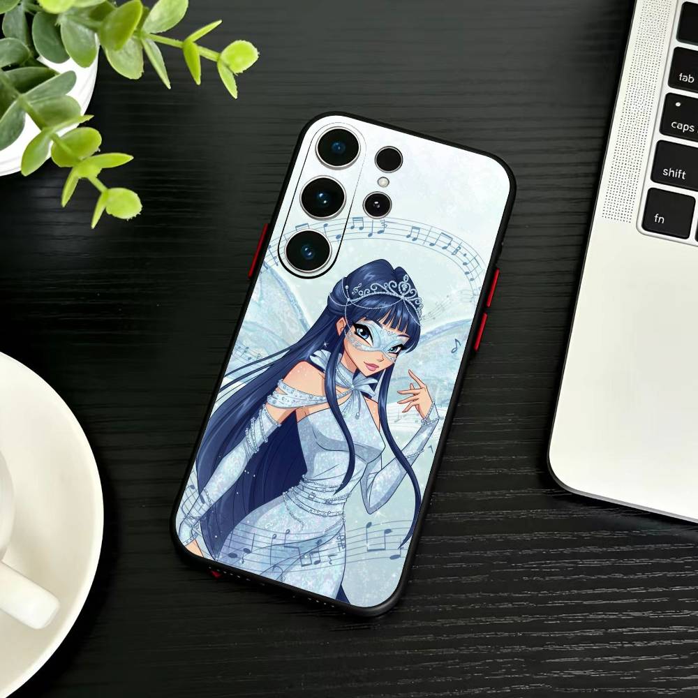 Girl Y-Winx Clubs Phone Case For Samsung S26,S25,S24,S23,S22,S21,S20,Ultra,Plus,FE Black Soft Cover