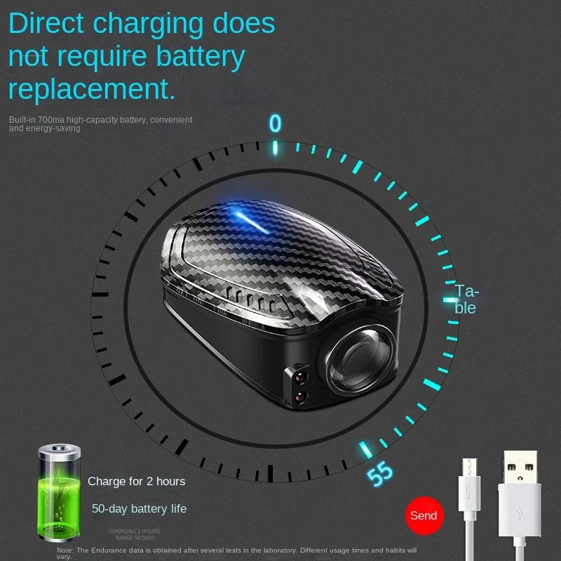 AAXI1 Novelty Car Logo Door Welcome Light Rechargeable Led Cartoon Projector Lamp Atmosphere Projection Warning Car Decor Lighting