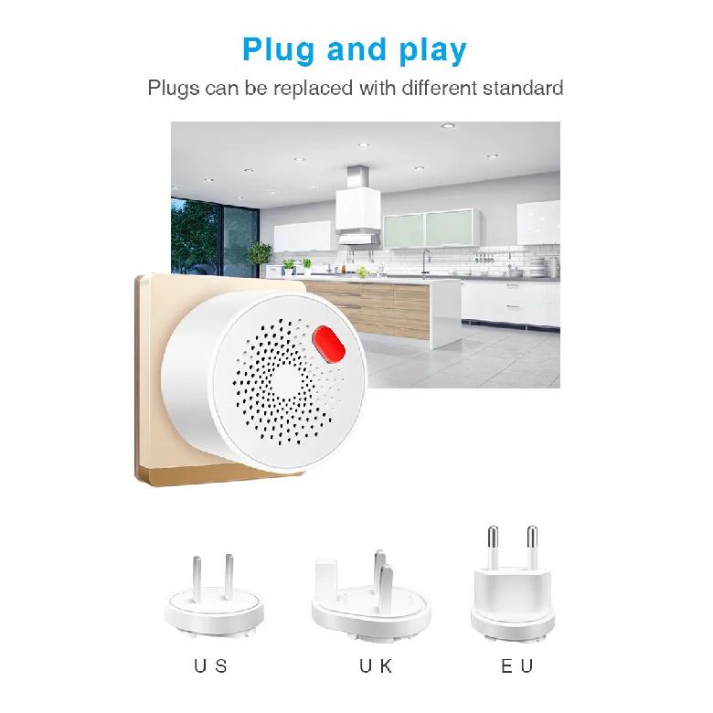 EU/US/UK Home Wifi Natural Gas Sensor Combustible Coal Gas LPG Gas Leakage Alarm Detector Fire Security Work with Tuya Smart
