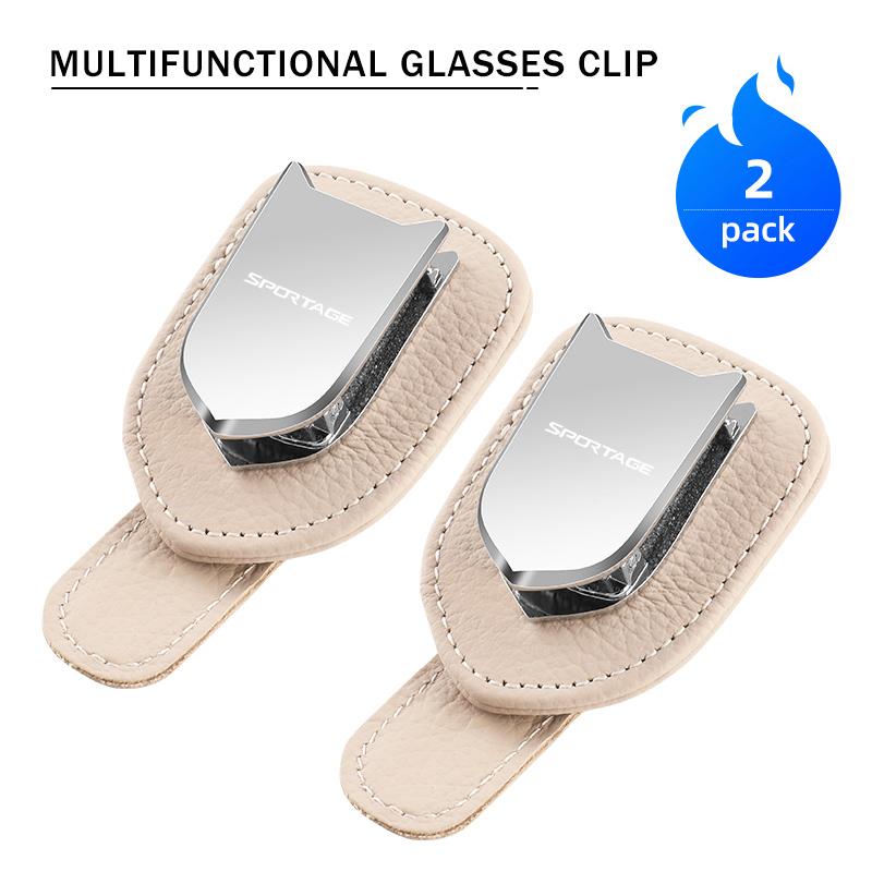 Car Sun Visor Sunglasses Storage Clip Card Holder Accessories For KIA Sportage 2016 2017 2018 Sephia Stonic Carens EQ9