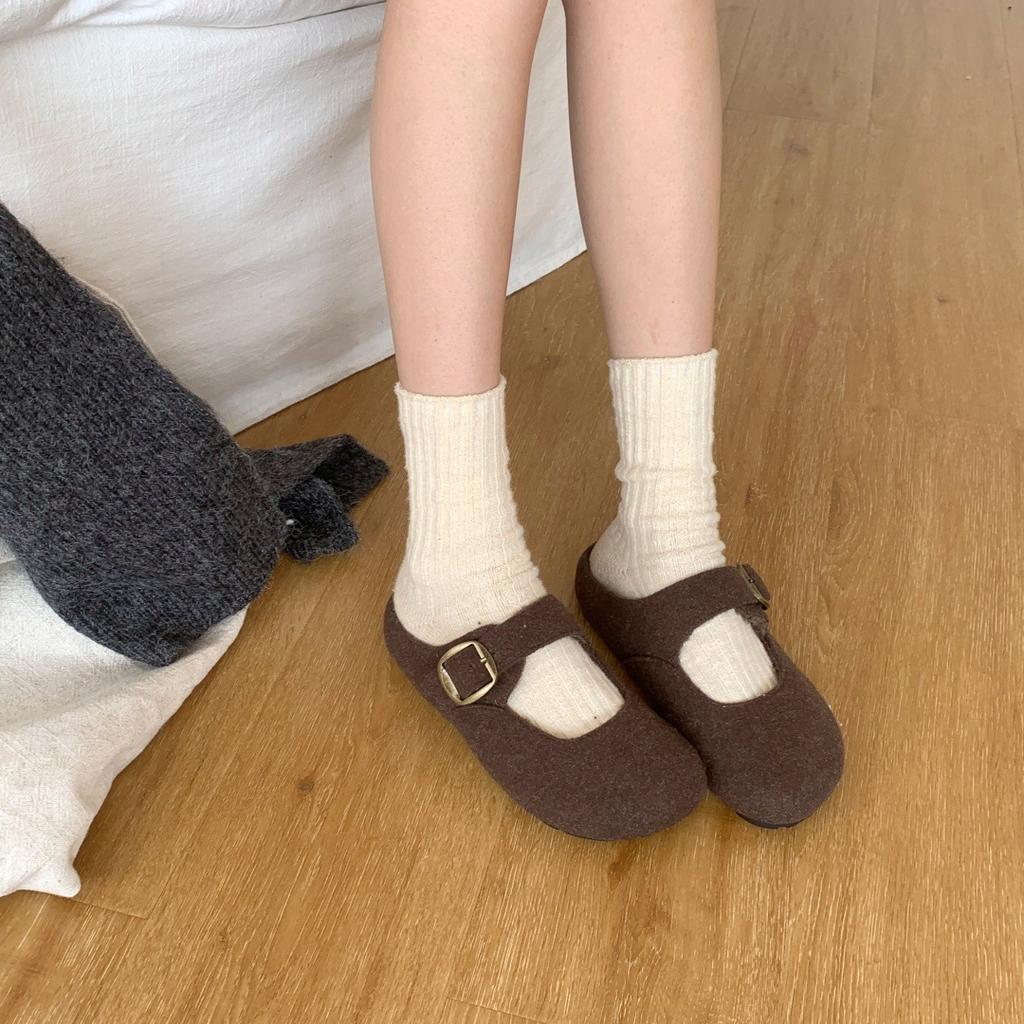 2025 Autumn and Winter New Retro Birkenstock Half-drag Women's Korean Version Niche Bag Head Slippers Soft Sole One Pedal Mill Shoes Tide