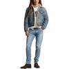 Polo Ralph Lauren Single Breasted Square Neck Long Sleeve Denim Jacket Men jackets Blue 710850379-001
