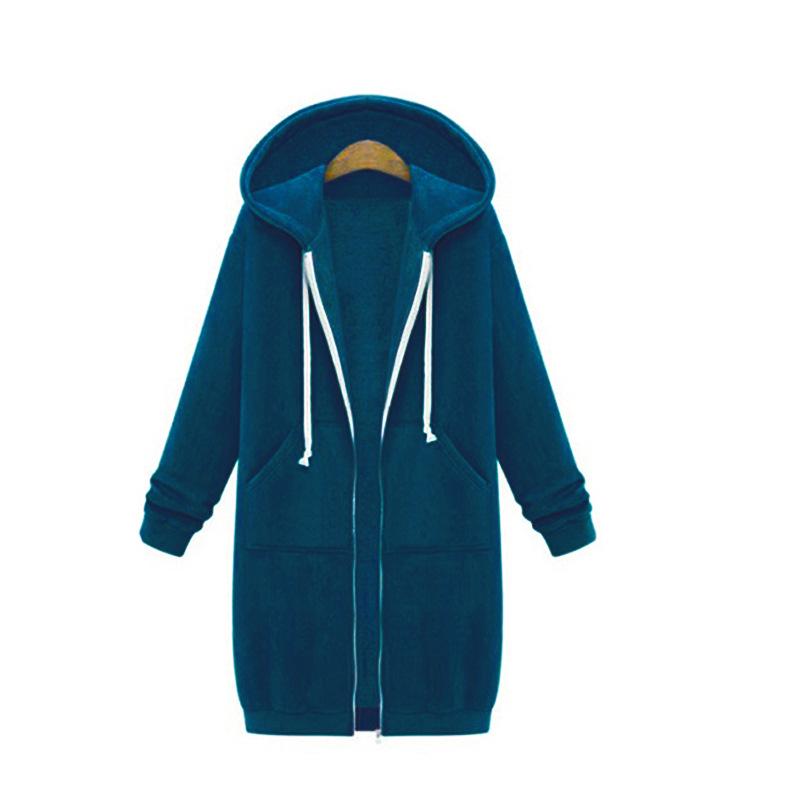 

Женская куртка-свитер средней длины из бархата с капюшоном и утолщенной вельветовой курткой сезона осень/зима 2024 года 5XL синий