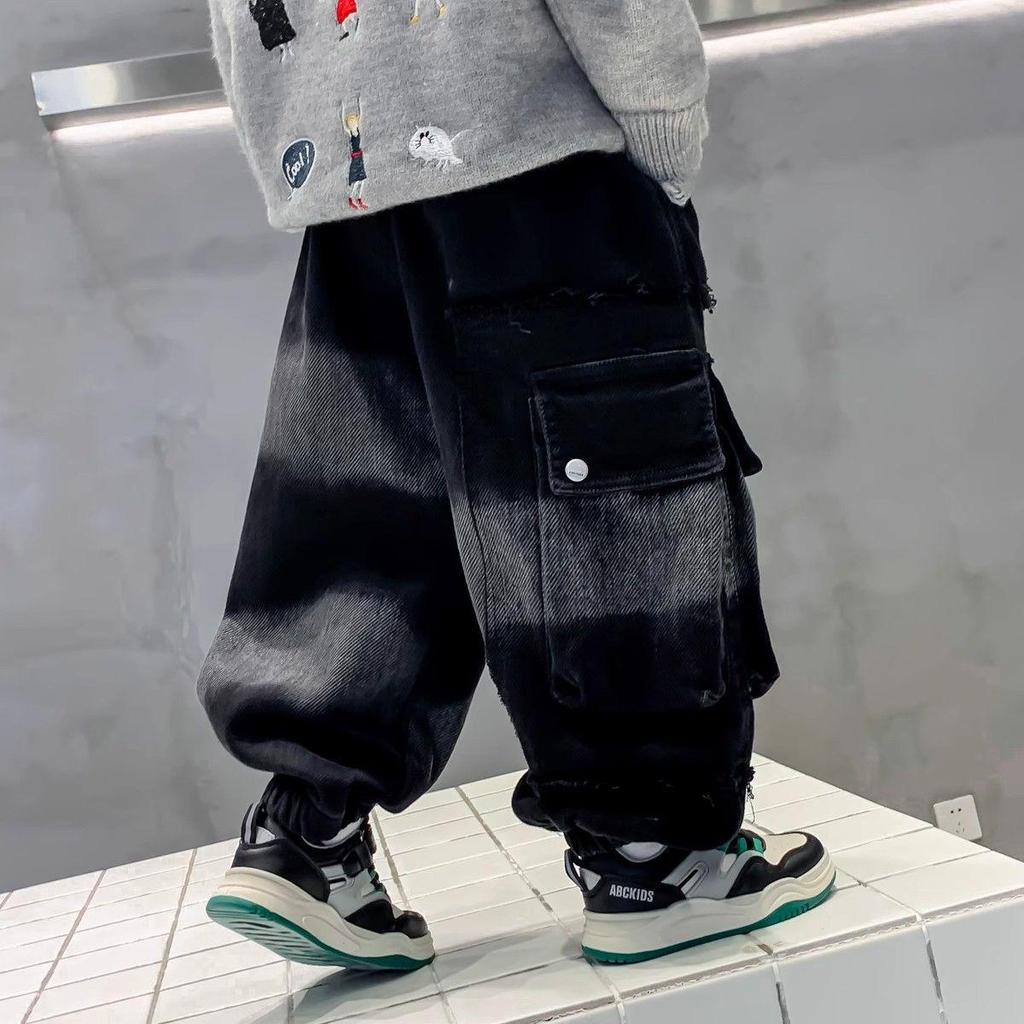 Boys' Wide-Leg Jeans - 2025 Spring/Autumn Street Style