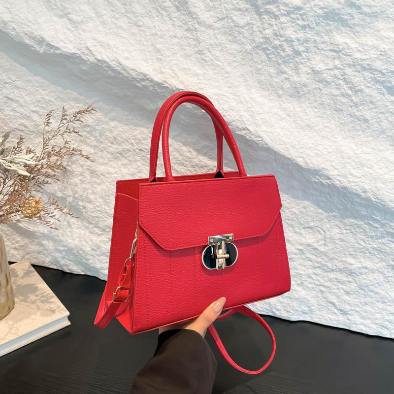 Fashion embroidery thread autumn new casual simple retro fashion portable crossbody shoulder small square bag