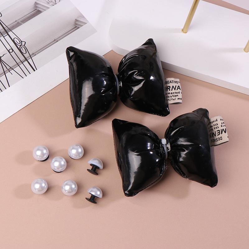 1Set Multiple Colors Bow Shoe Accessories Fashion Elegant Shoe Charms For All-match Vintage Shoe Buckle Decorations Cute Bowtie