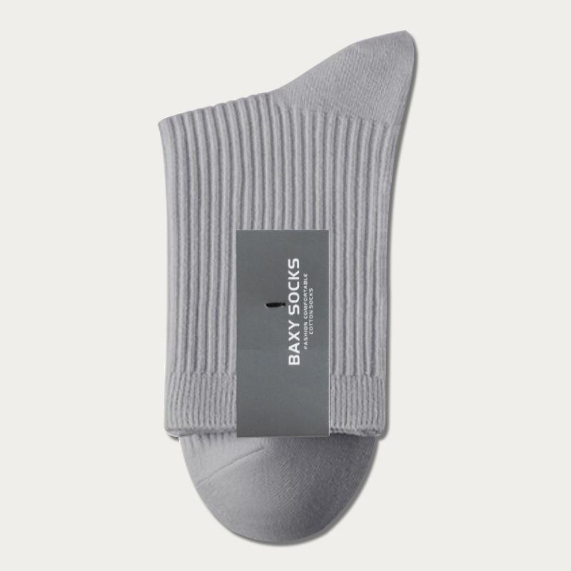 

Men s Double-needle Anti-odor, Antibacterial and Sweat-absorbing Mid-calf Socks for Autumn and Winter, Black and White for Spring and Autumn 1 pair світло-сірий колір