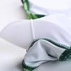 2Pcs/Set Summer Bikini Set Green Printing Sloping Shoulder Design Bra Low-rise Quick-Drying Fabric Bottoms Set Beach Pool Swimwear