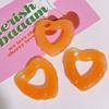 Irregular Colored Heart Beads Hollow Heart-Shaped Pendant DIY Resin Accessories