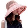 Women Mesh Sun Hats Summer Beach Packable Wide Brim Chin Strap