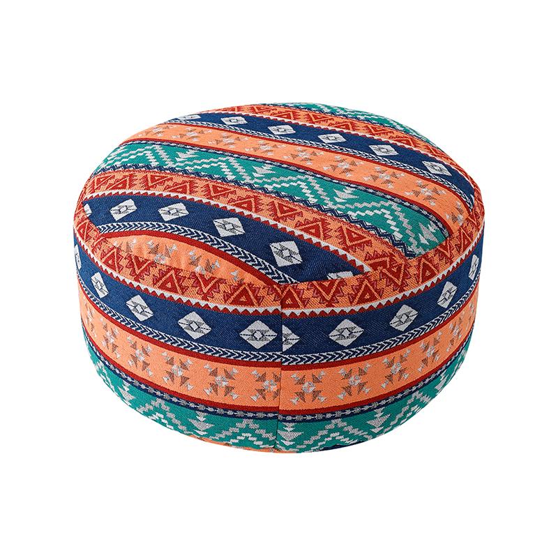 

45cm Floor Pillowcase Round Bohemian Floral Moroccan India Cotton Pillow Cover Pouf Home Decor Sofa Window Hotel Cushion Cover 45x45x20cm