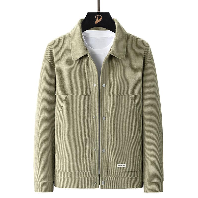 

Мужская куртка Модный воротник куртки Повседневная мода Бизнес Вельвет Бытовая L чёрный