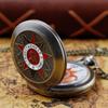 10pcs/lot Wholesale Carved Five-Pointed Star Pattern Dial Quartz Pocket Watch Necklace Pendant Gifts For Man with Fob Chain