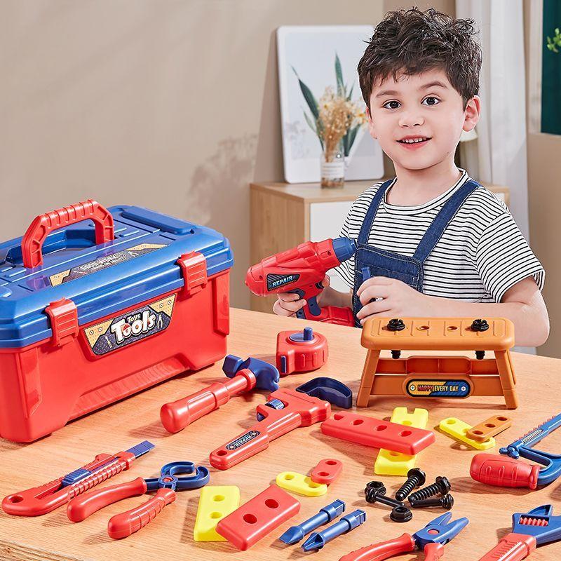 Children Toolbox Toy Boy Simulation Maintenance Electric Drill Platform Repair Baby Screw Assembly