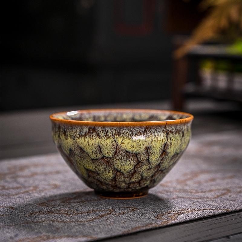 Jianzhan Ceramic Tea Set: Kiln Change Kung Fu Teacups & Bowls