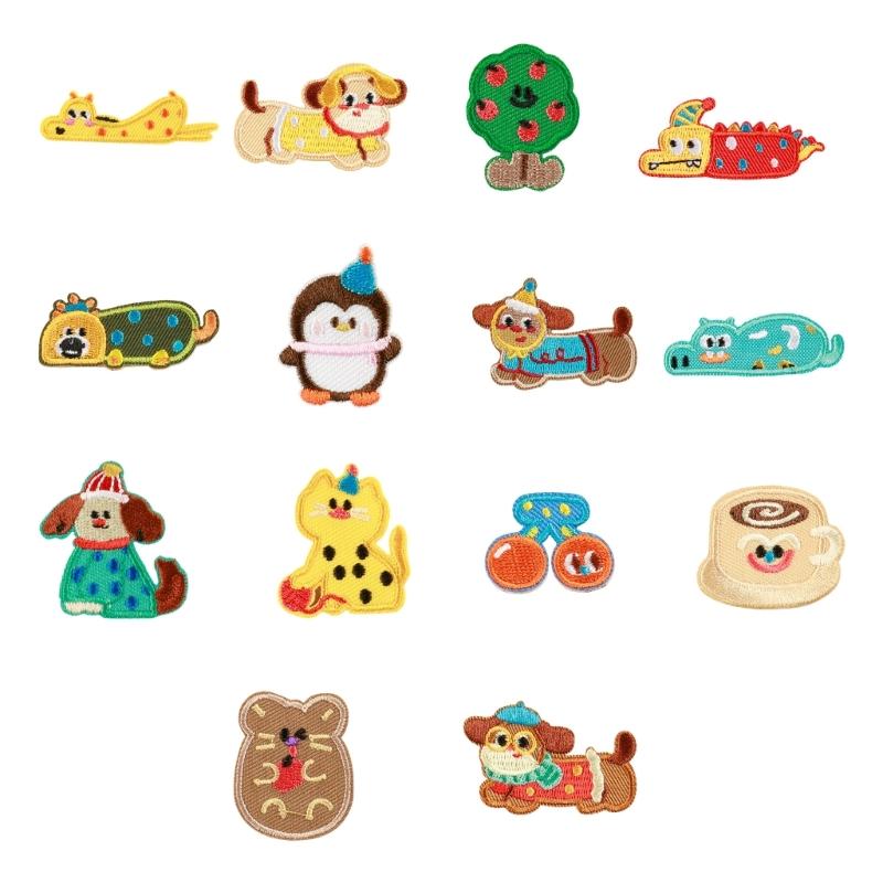 

14 Pcs Animal Sew on/Iron on Patches Dogs Embroidered Patches for DIY Fashion Customizing Clothes Shoes Hat 1