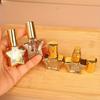 2pcs/set 8ML Luxury Golden Essential Oil Roller Bottle Refillable Perfume Bottle Glass Roll-On Essential Oil Bottle Cosmetics