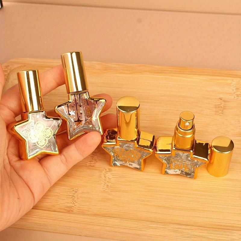 2pcs/set 8ML Luxury Golden Essential Oil Roller Bottle Refillable Perfume Bottle Glass Roll-On Essential Oil Bottle Cosmetics