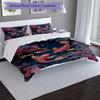 Poisson Koi Fleur Personnalisé Nom Texte Impression 1 Pièce Ensemble de Literie Housse de Couette Avec Deux Taies d'Oreiller Linge de Lit Doux Pour Chambre à Coucher Domestique