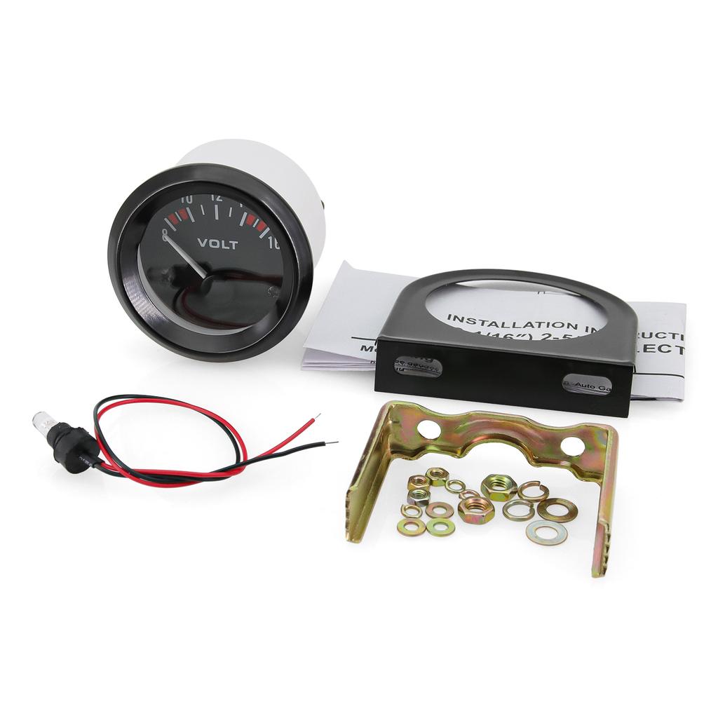 2" 52MM Black Water Temp/Oil Temp/Oil Press psi/Volt/Fuel Level Gauge Car Meter With Bracket Pod Holder For Gasoline Car 12V