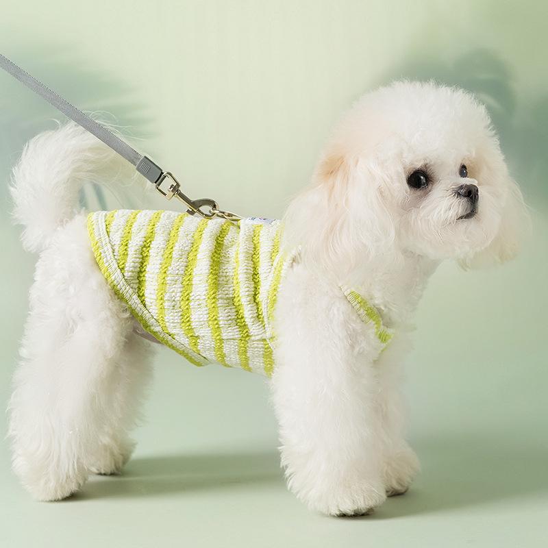 Puppy dog vest, Japanese and Korean style sandwich biscuit sling, thin breathable dog clothes, teddy cat pet clothes