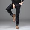 Winter Herren Warme Dicke Jeans Übergröße Business Schwarz Blau Regular Fit Denim Stretch Hose Männliche Markenhose
