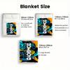 ZOMBOY Print 2D Flat Pattern Flannel Blanket High quality All Seasons Warmth and Comfort Perfect for Christmas Gifts.