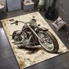 Multiple Sizes Vintage Motorcycle Pattern Carpet for Living Room Bedroom Sofa Home Decor Non-slip Floor Mat Luxury Gift