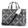 Michael Kors Gigi Diamond Pattern Logo Fabric Tote Bag Women Tote Bags Black 30S4G3GM5J-BLK-OPTICWHT