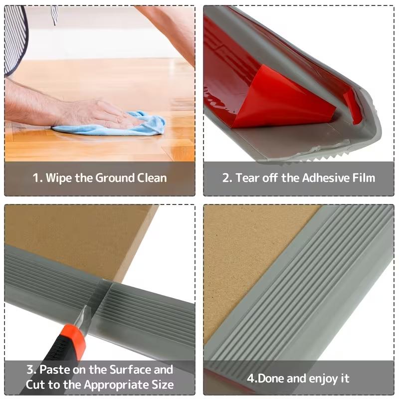 1 Stück 78,74 Zoll Anti-Rutsch-Matte für Treppen Eckschutz Außen-Stufentapes Nasen Anti-Rutsch-Vinyl-Stufen Bodenkantenleiste PVC Sta