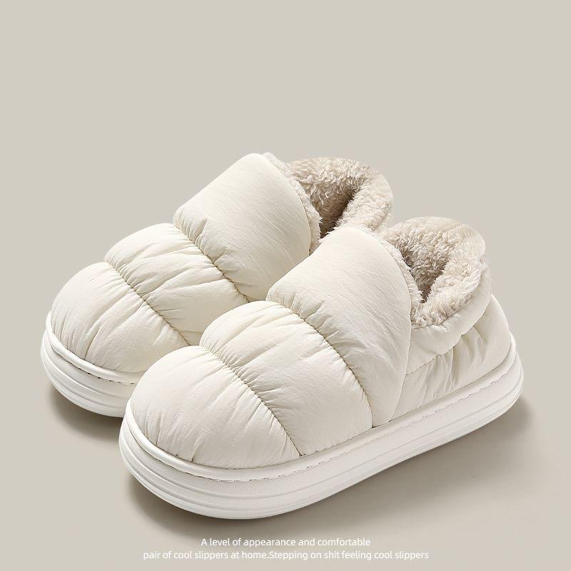 Winter Warm Thick Furry Women Ankle Boots Indoor Plush Slippers Ladies Men Outside Home Cotton Shoes