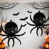 1 Pc Large 3D Spider Balloon with Ribbon Realistic Spider Shape Indoor Outdoor Party Decor for Haunted House Halloween Christmas Easter