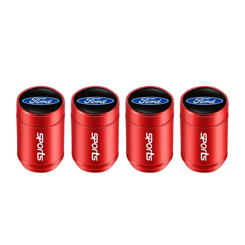 4Pcs Car Metal Wheel Tire Valve Air Stem Cap For Ford S MAX Ranger Focus Fiesta Mondeo Kuga Mustang Escort KA Ecosport Flex Ever XO7