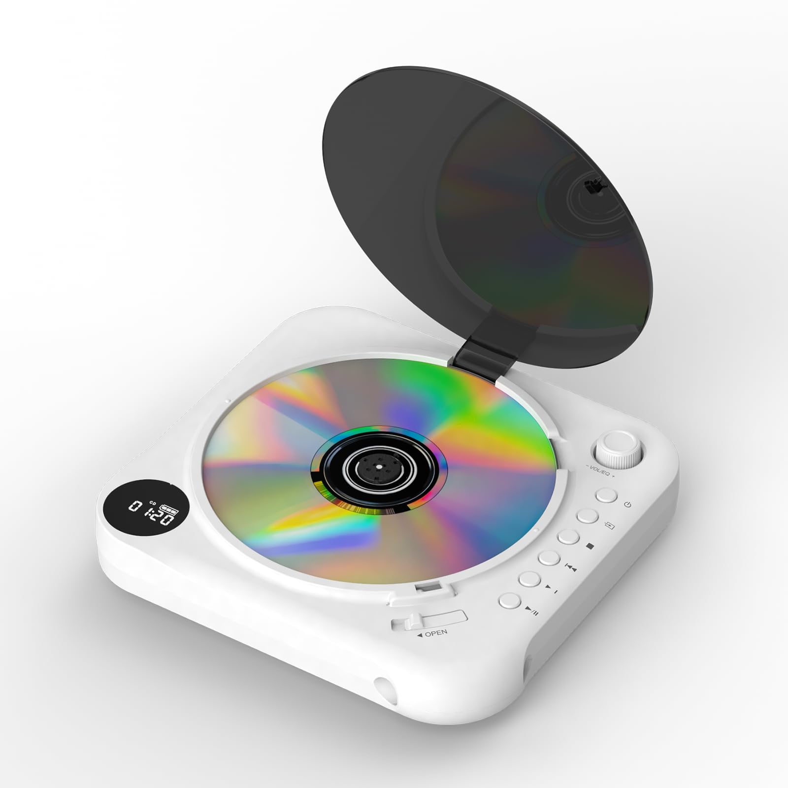 

THINKYA CD Портативний компакт-диск Bluetooth 1800mAh Настільний настінний пропуск Легко сумісний із USB EQ Audio AUX Повторний компакт-диск Сумісний із прослуховуванням японської мови