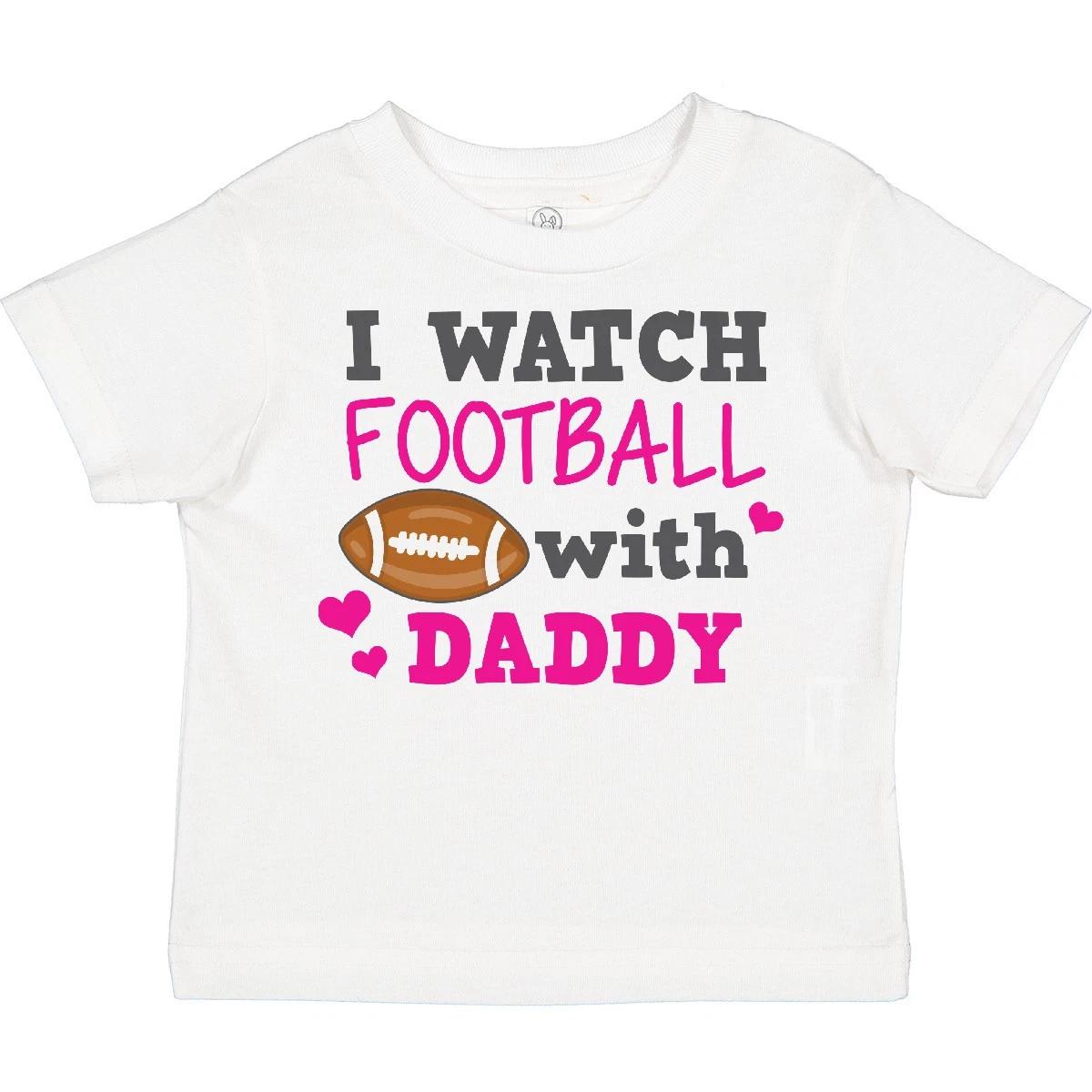 

Inktastic I Watch Football With My Daddy Toddler kids boys T-Shirt Sports Girl Sport Child 160