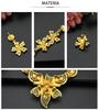 24K Dubai Gold Bridal Jewelry Set: Necklace, Bracelet, Earrings, Ring for African Women