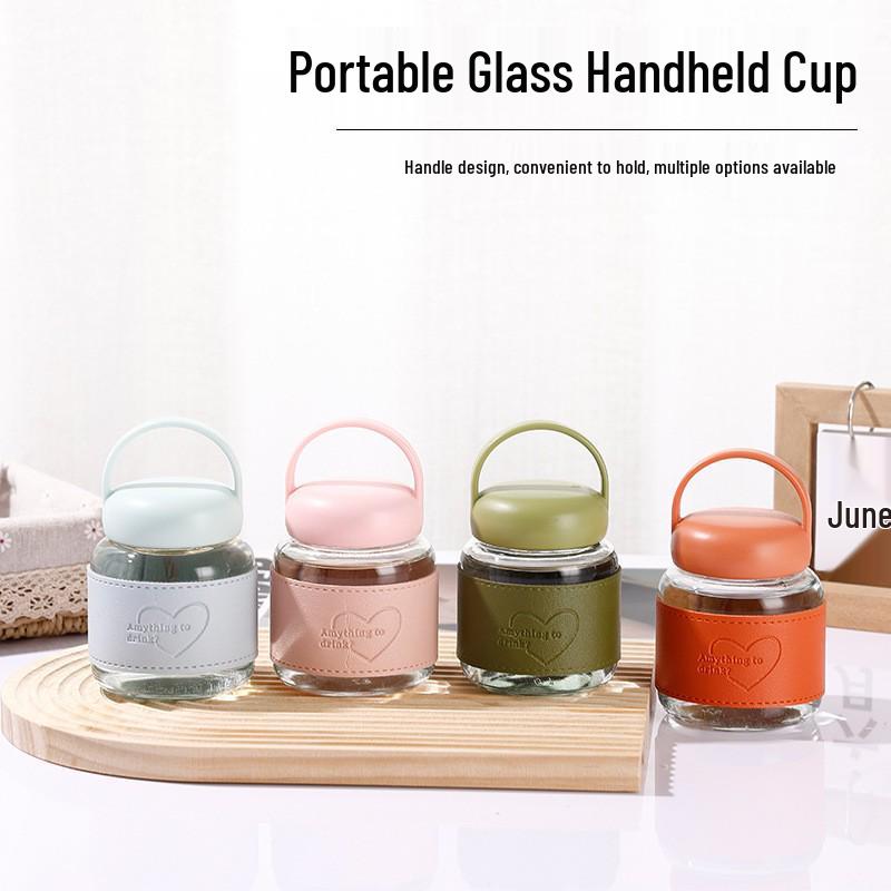 

300 мл портативный мини-стакан с чехлом для путешествий – Ручной пухлый дизайн с бесплатной доставкой 300ml Handheld Chubby Cup розовый