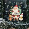 Watercolor Santa Claus, Snowman, Reindeer, Home Decoration, Glass Doors and Windows, Static Window Stickers