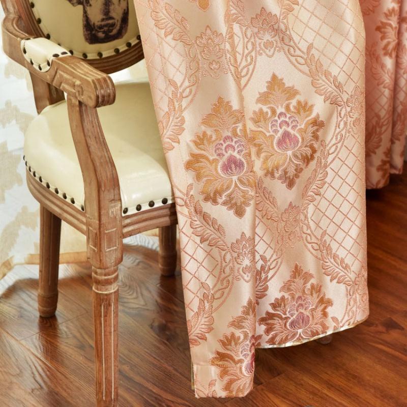 Luxury Modern Jacquard Blackout Curtains - High Precision Woven Fabric Thermal Insulated Window Drapes Home Deco