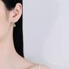 6.5mm Drop Dangle Moissanite Earrings S925 Sterling Silver Linear Chain Fine Jewelry For Women