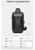BANGE Men's Anti-theft Tech USB Crossbody Chest Bag