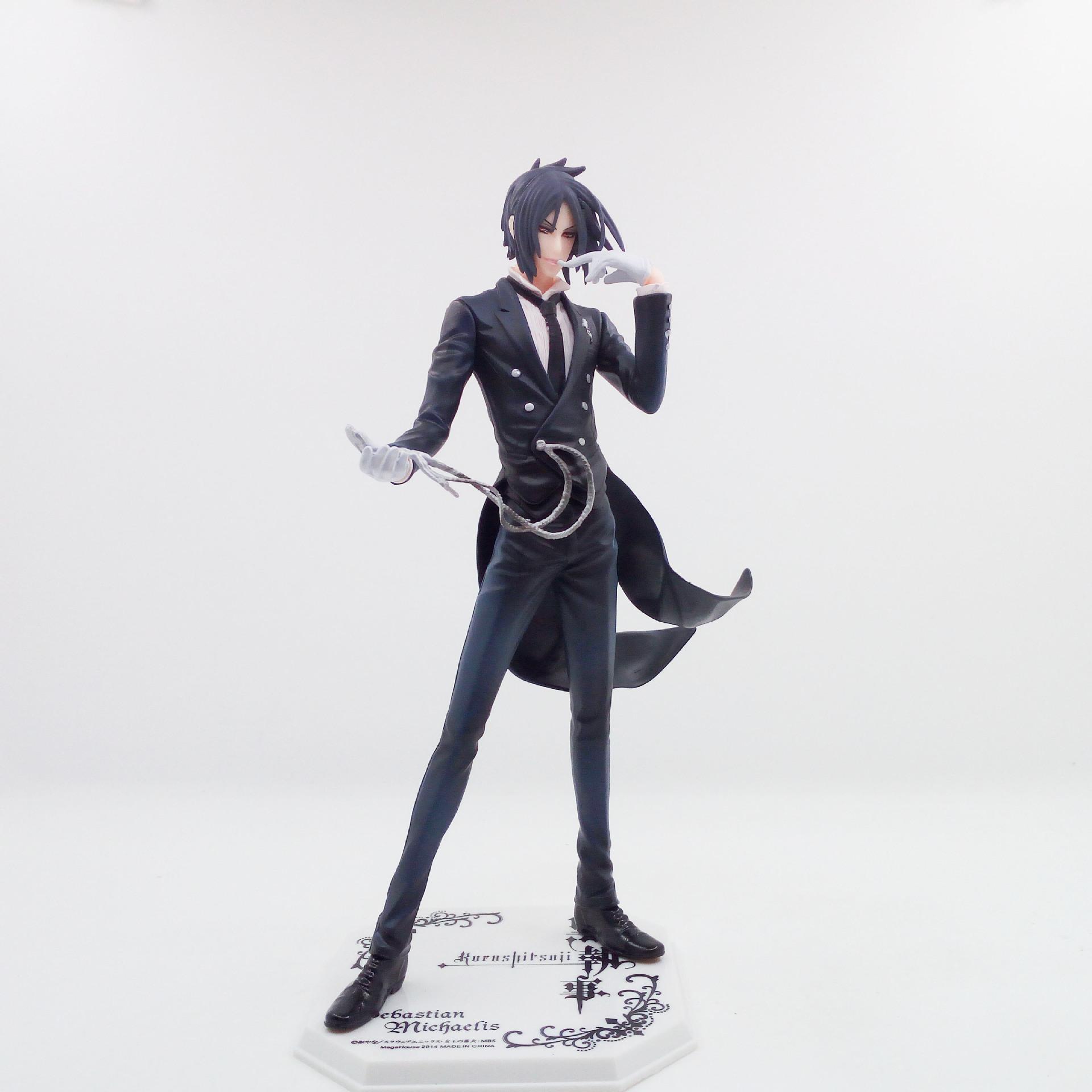 

20CM Anime Black Butler Sebastian Michaelis Figure Stand Up Animation Model Toys Gifts Collection Decoration Ornaments PVC NO box