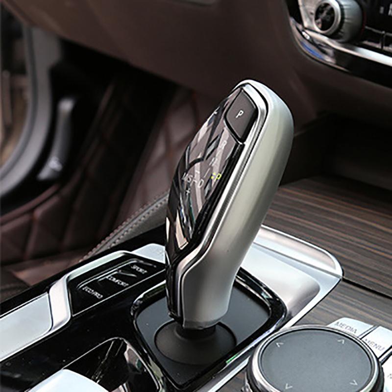 Car Carbon Fiber Gear Shift Handle Sleeve Button Cover Decorative Sticker Trim For BMW G30 G32 G11 X3 G01 X4 G02 Car