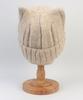 Yunibeosyeolkemiseuteuli Wool Cat Beige Bubble Beanie Cat Beanie