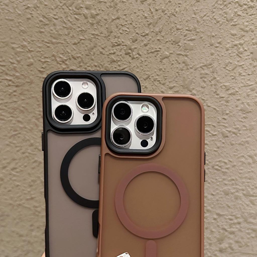 Skin Feel Scrub Suitable for IPhone 16 Magnetic Phone Case Apple 15promax Simple Transparent 14 Solid Color Anti Fall