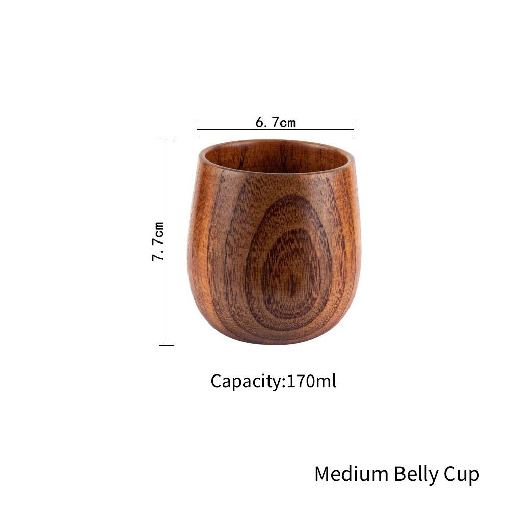 Jujube Wooden Handmade Water Coffee Mug Cup Tea Beer Juice Milk Mugs Drink Cups With Handle Coffee Beer Mug Retro Gift