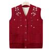 Oma Herbst- und Winterpullover Samtweste Mittelalter Mann Damenweste Alter Mann Weste Mutter Winter Strickweste