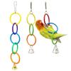 Colorful Bird Hanging Ring Toy With Bell Bird Exercise Play Toy  Birdcage Accessories